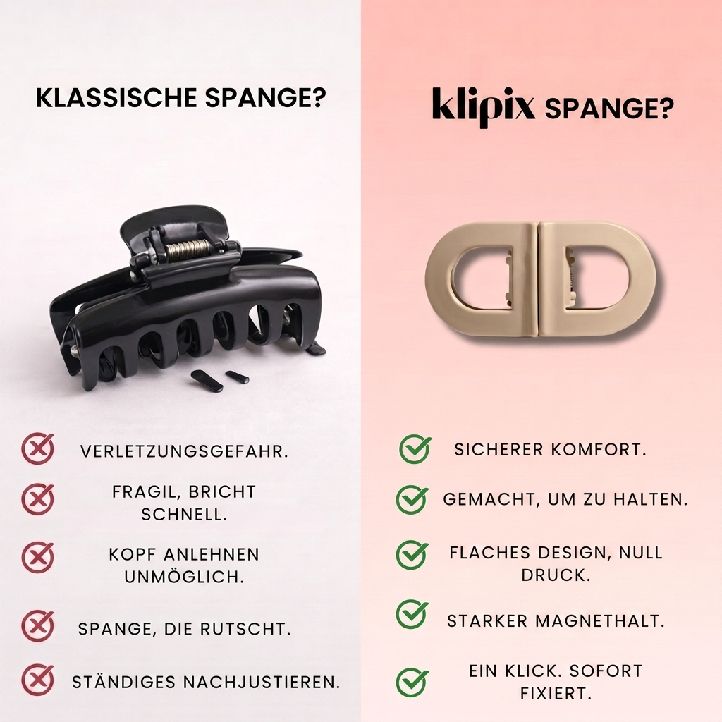 Klipix vs klassische Spange Vergleich